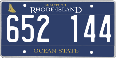 RI license plate 652144