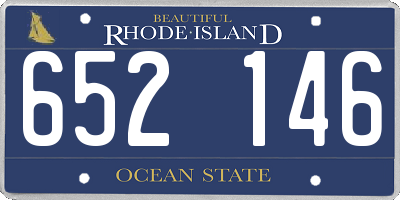 RI license plate 652146
