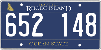 RI license plate 652148