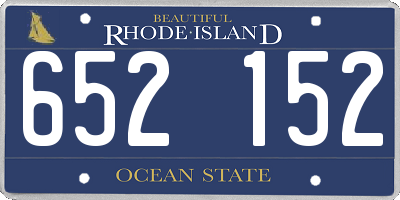 RI license plate 652152