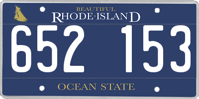 RI license plate 652153