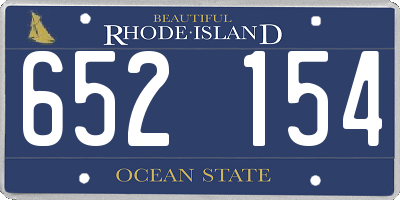 RI license plate 652154
