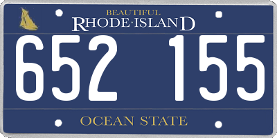 RI license plate 652155
