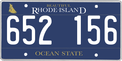 RI license plate 652156