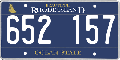 RI license plate 652157