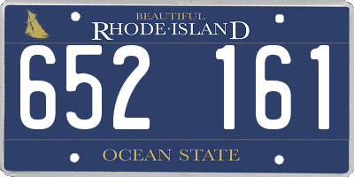 RI license plate 652161