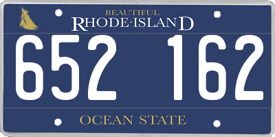 RI license plate 652162