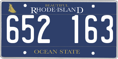 RI license plate 652163