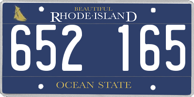 RI license plate 652165