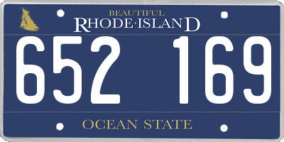 RI license plate 652169