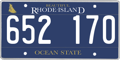 RI license plate 652170