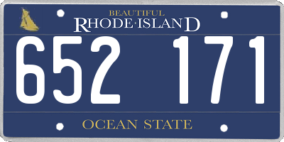 RI license plate 652171