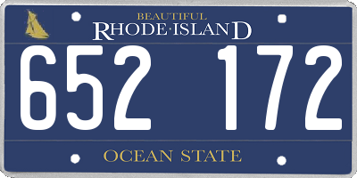RI license plate 652172