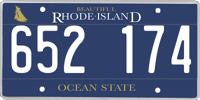 RI license plate 652174