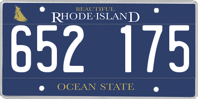 RI license plate 652175