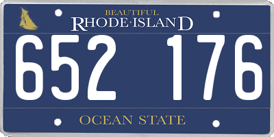 RI license plate 652176