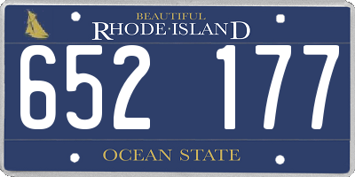 RI license plate 652177