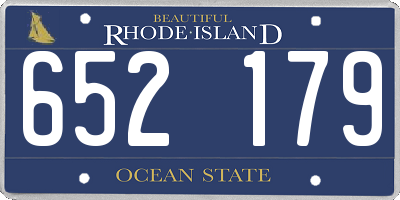 RI license plate 652179