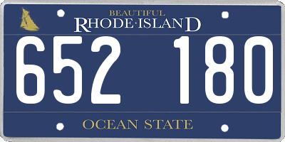 RI license plate 652180
