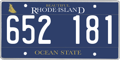 RI license plate 652181