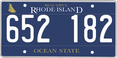 RI license plate 652182