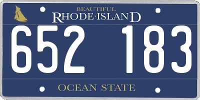 RI license plate 652183