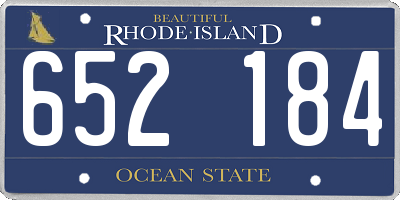 RI license plate 652184