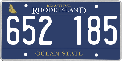 RI license plate 652185