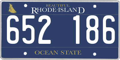 RI license plate 652186