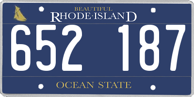 RI license plate 652187