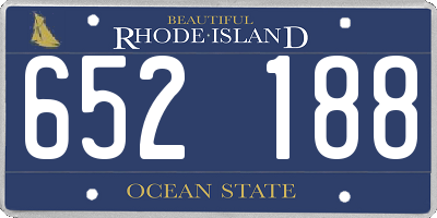 RI license plate 652188
