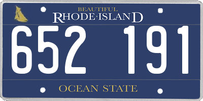 RI license plate 652191