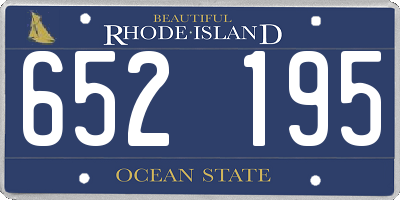 RI license plate 652195