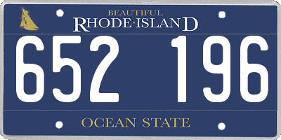RI license plate 652196
