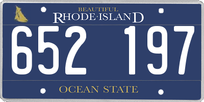 RI license plate 652197