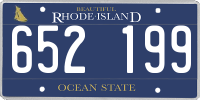 RI license plate 652199