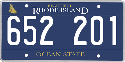 RI license plate 652201