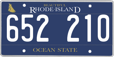 RI license plate 652210