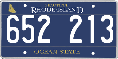 RI license plate 652213