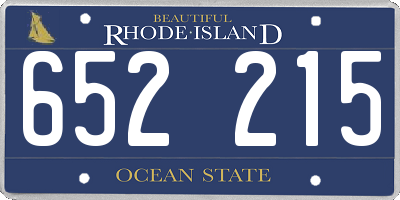 RI license plate 652215