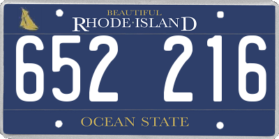 RI license plate 652216
