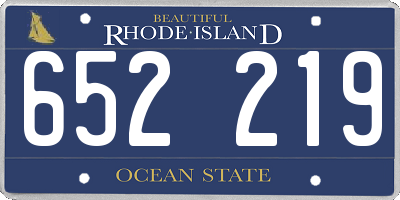 RI license plate 652219