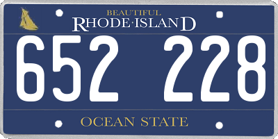 RI license plate 652228