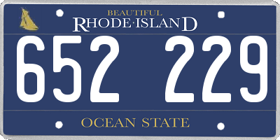 RI license plate 652229
