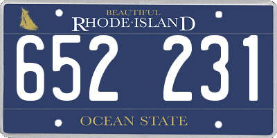 RI license plate 652231