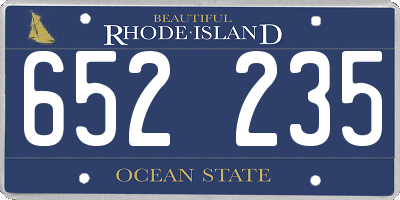 RI license plate 652235