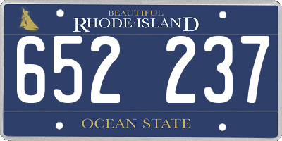 RI license plate 652237