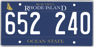 RI license plate 652240