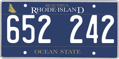 RI license plate 652242
