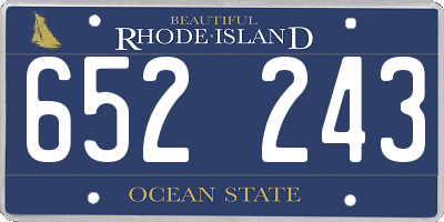RI license plate 652243